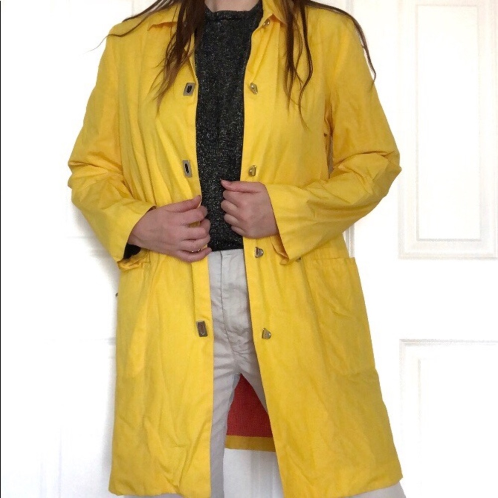 Ralph Lauren bright yellow trench coat